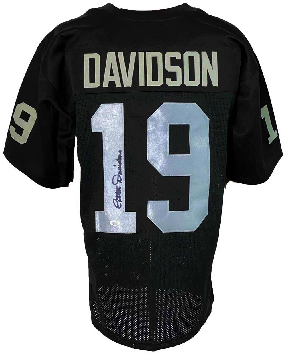 Oakland Raiders Cotton Davidson Autographed Custom Pro Style Black ...