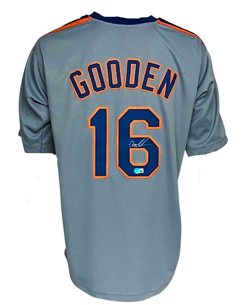 New York Mets Dwight “Doc” Gooden Autographed Pro Style Grey
