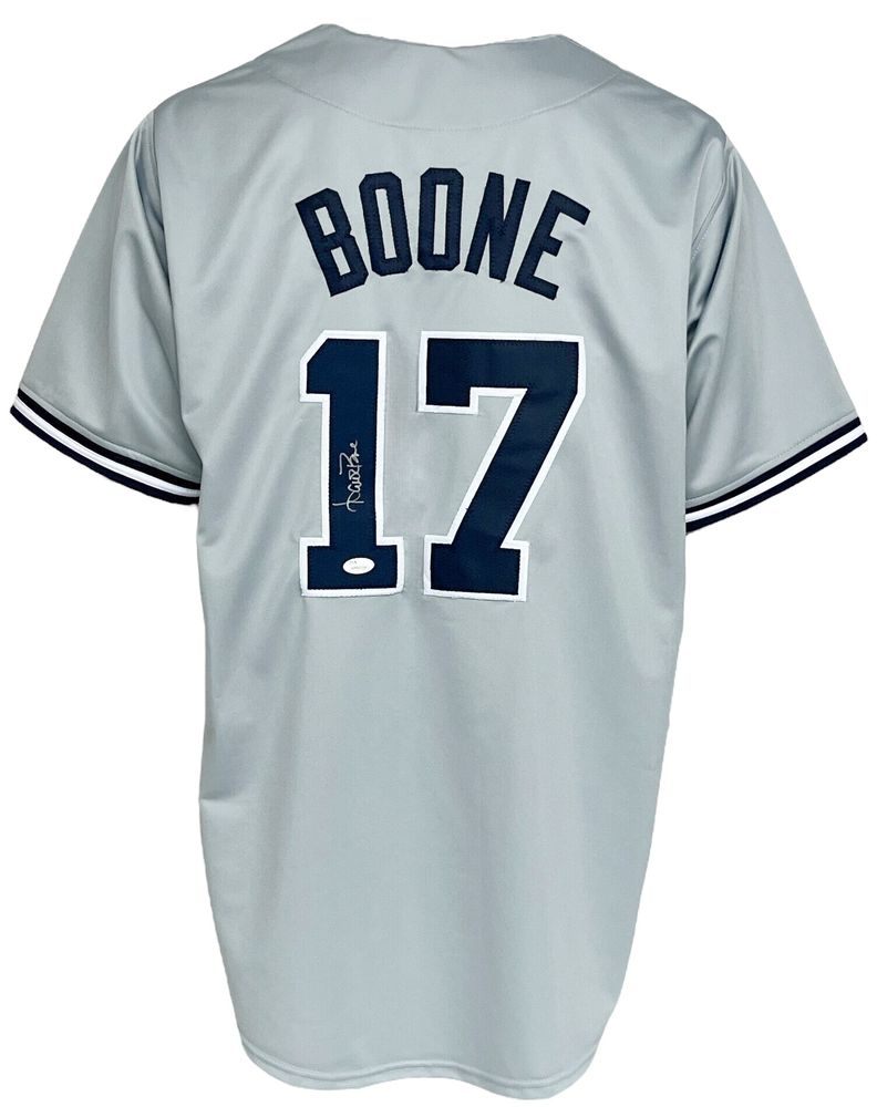 New York Yankees Aaron Boone Pro Style Grey Jersey JSA