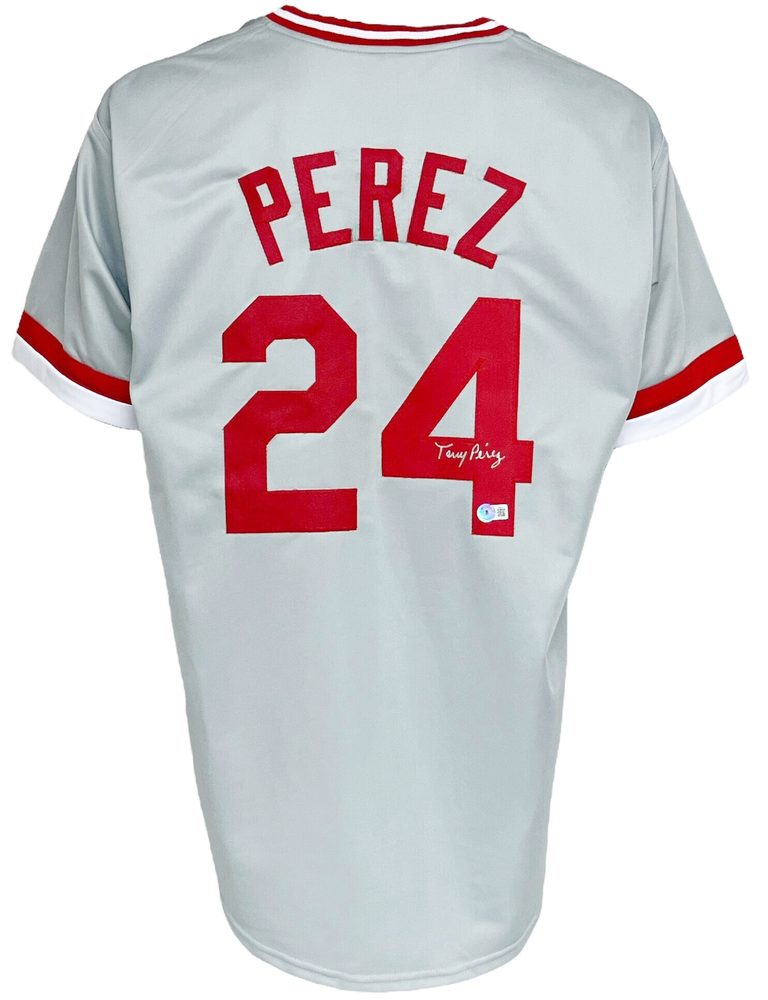 Cincinatti Reds Tony Perez Pro Style Grey Jersey BAS Authenticated -  Tennzone Sports Memorabilia