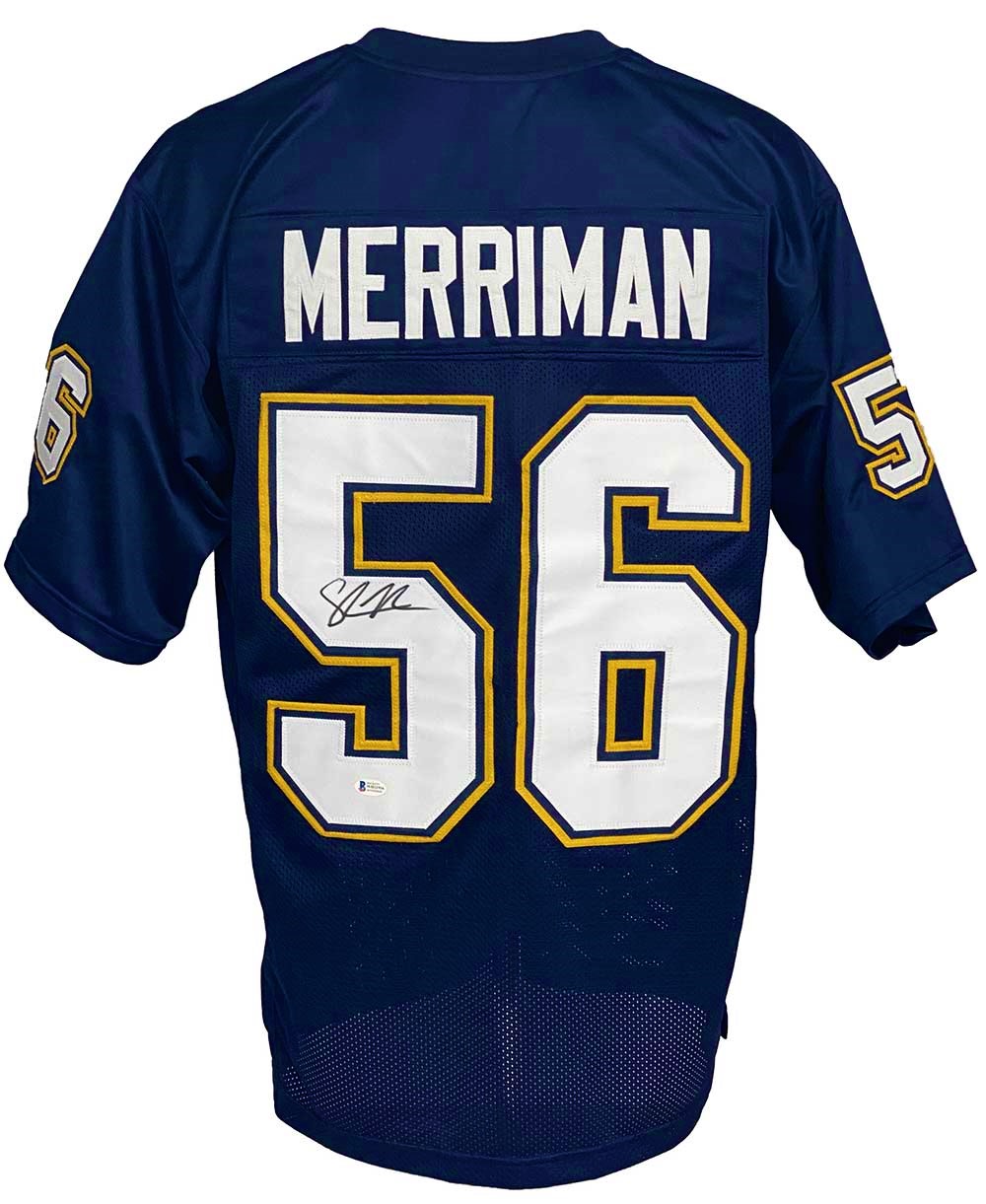 Los Angeles Chargers Shawne Merriman Autographed Pro Style Navy