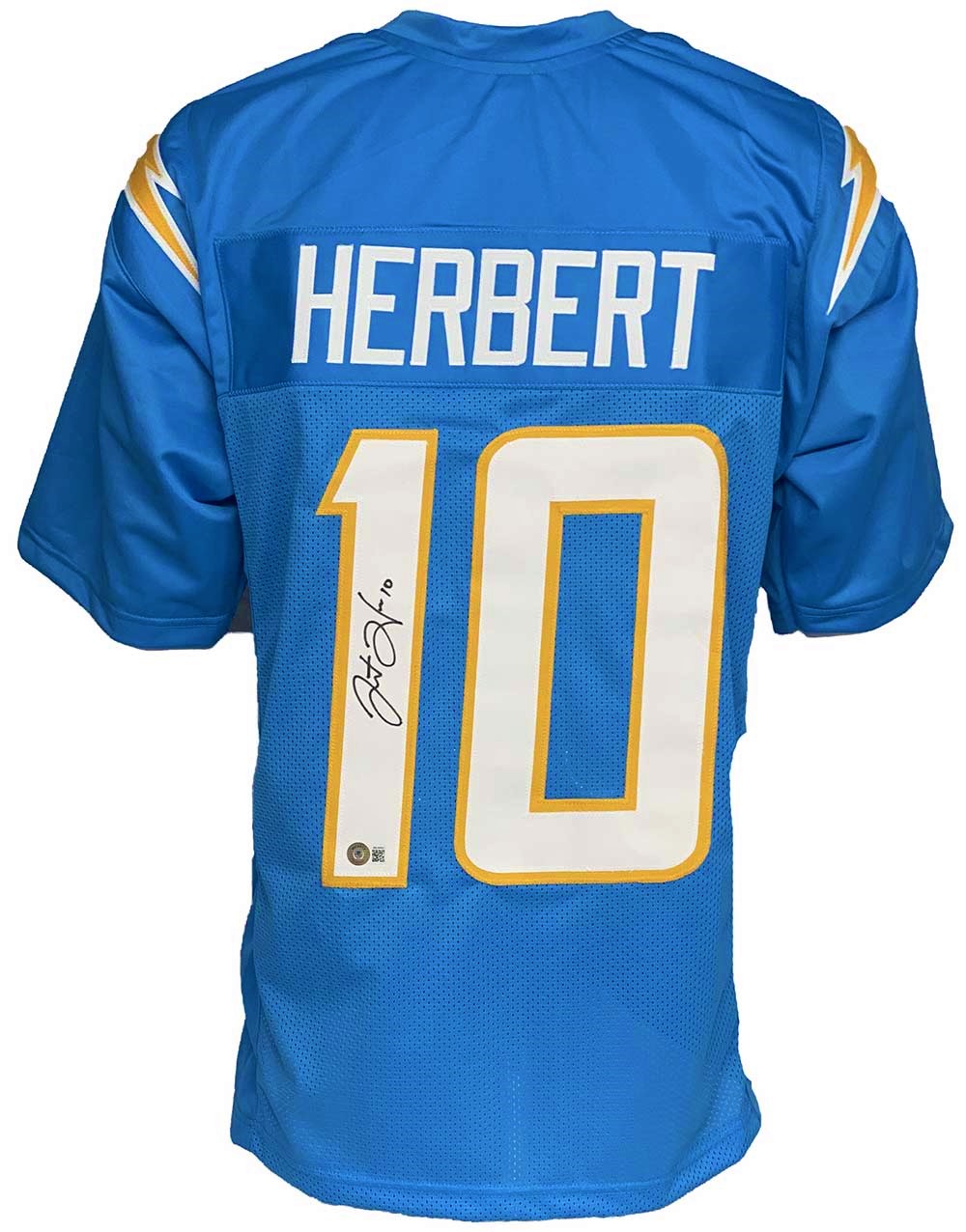  Chargers Justin Herbert Autographed Powder Blue Jersey