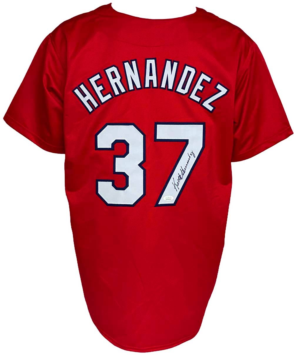 St. Louis Cardinals Keith Hernandez Autographed Pro Style Red Jersey JSA  Authenticated