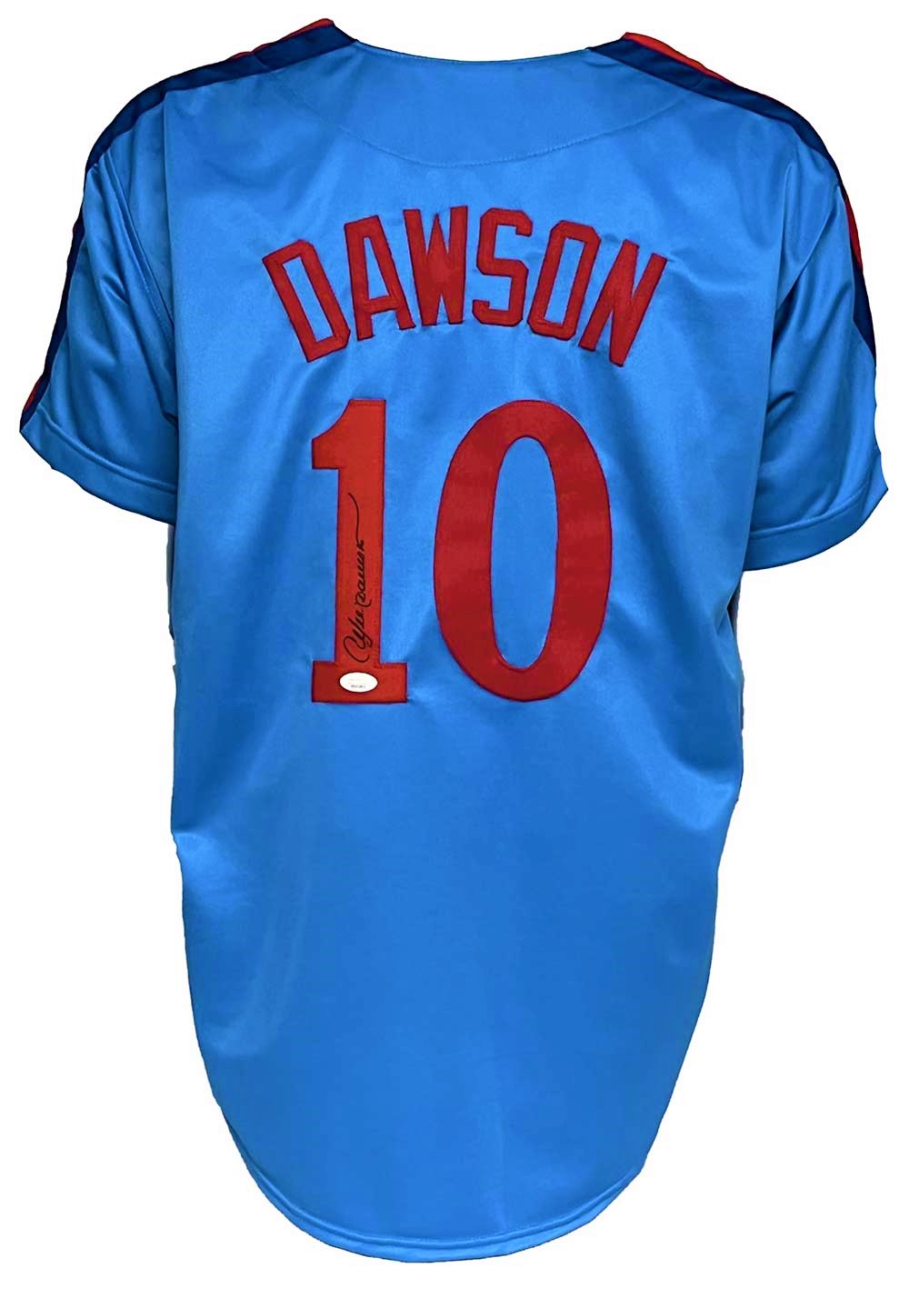 Montreal Expos Andre Dawson Autographed Pro Style Blue Jersey JSA  Authenticated