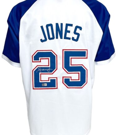 Andruw Jones Autographed Atlanta Custom Baseball Jersey - PSA/DNA