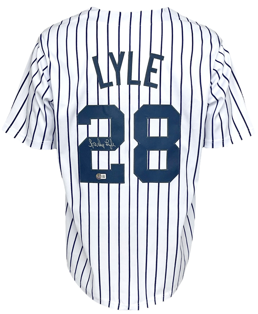 New York Yankees Sparky Lyle Autographed Pro Style Custom Pinstripe Jersey  BAS Authenticated - Tennzone Sports Memorabilia
