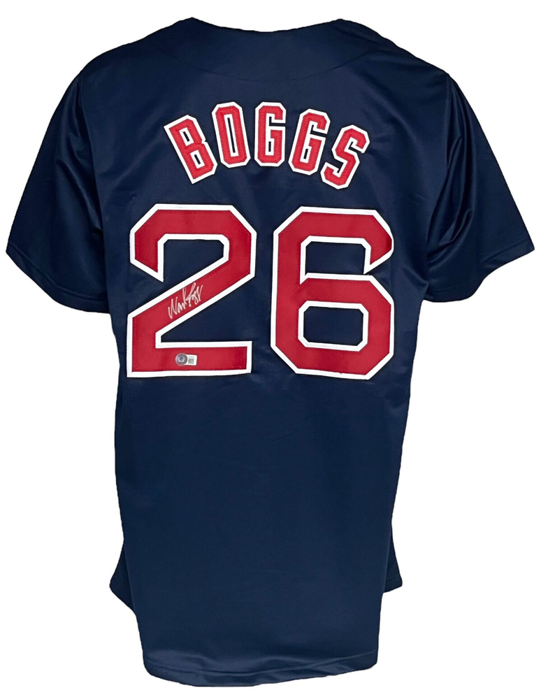 Autographed Boston Red Sox Wade Boggs Fanatics Authentic Mitchell and Ness  Batting Practice Replica Jersey with HOF 05 Inscription