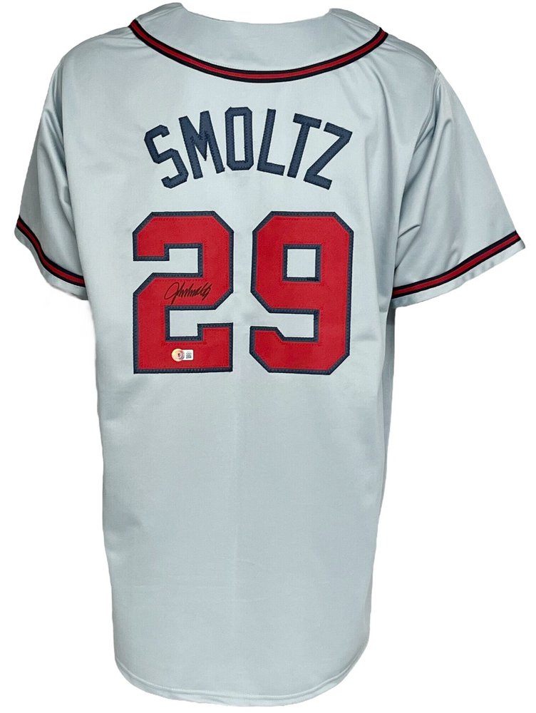Atlanta Braves John Smoltz Autographed Pro Style Grey Jersey BAS  Authenticated - Tennzone Sports Memorabilia