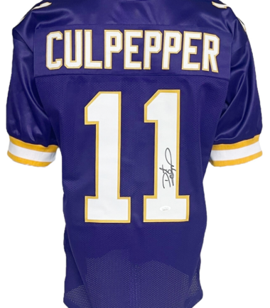 Minnesota Vikings Daunte Culpepper Autographed Pro Style Purple Jersey BAS Authenticated