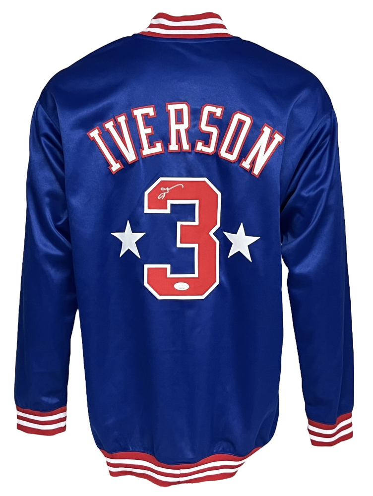 Allen Iverson Autographed Philadelphia Custom Blue Basketball