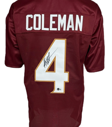 Florida State Seminoles Keon Coleman Autographed College Style Jersey BAS Authenticated