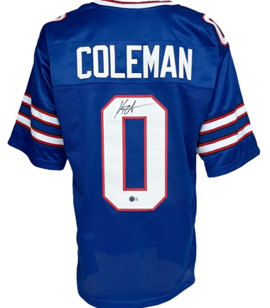 Buffalo Bills Keon Coleman Autographed Pro Style Blue Jersey BAS Authenticated