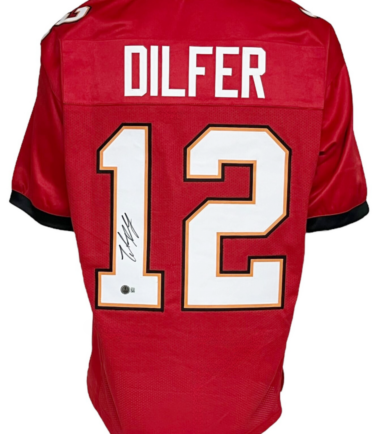 Tampa Bay Buccaneers Trent Dilfer Autographed Pro Style Jersey BECKETT Authenticated