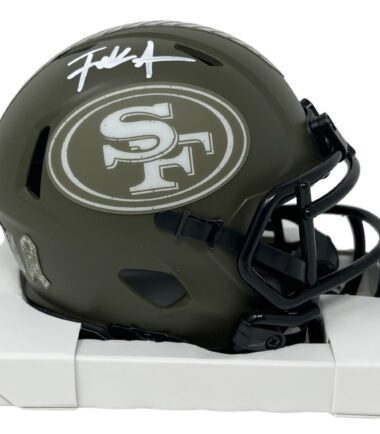 San Francisco 49ers Frank Gore Autographed Salute To Service Mini Speed Helmet BECKETT Authenticated