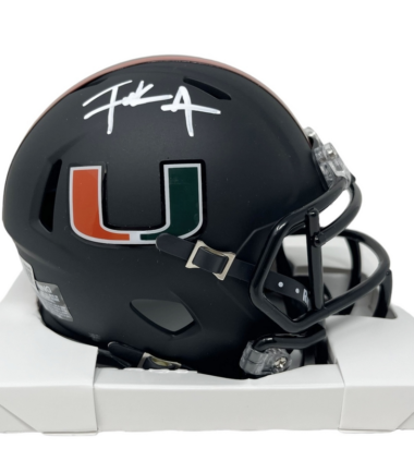 Miami Hurricanes Frank Gore Autographed Mini Speed Helmet BECKETT Authenticated