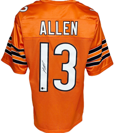 Chicago Bears Keenan Allen Autographed Pro Style Orange Jersey BAS Authenticated