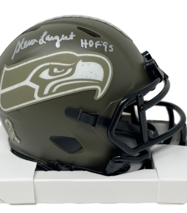 Seattle Seahawks Steve Largent Autographed STS Mini Speed Helmet “HOF 95” BAS Authenticated