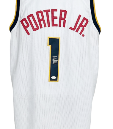 Denver Nuggets Michael Porter Jr. Autographed Pro Style White Jersey BAS Authenticated