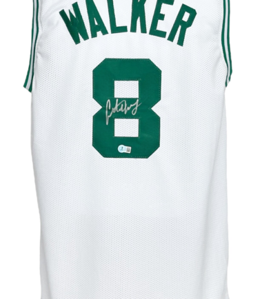 Boston Celtics Antoine Walker Autographed Pro Style White Jersey BAS Authenticated